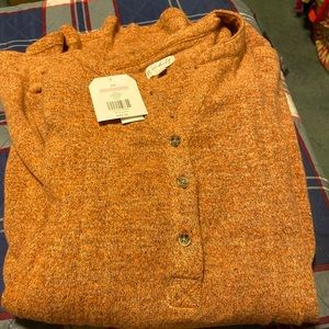 Wonderly Henley Top 3X New! Pintucked front. Gathered back. Very warm!! Great!